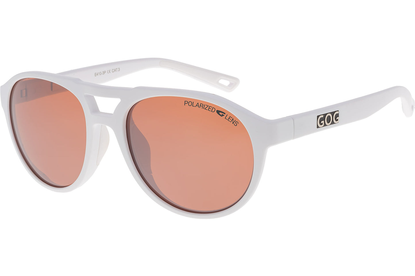 GOG NANGA Blanc – Lunettes de Montagne Polarisées Cat. 3 | Protection & Style Alpin