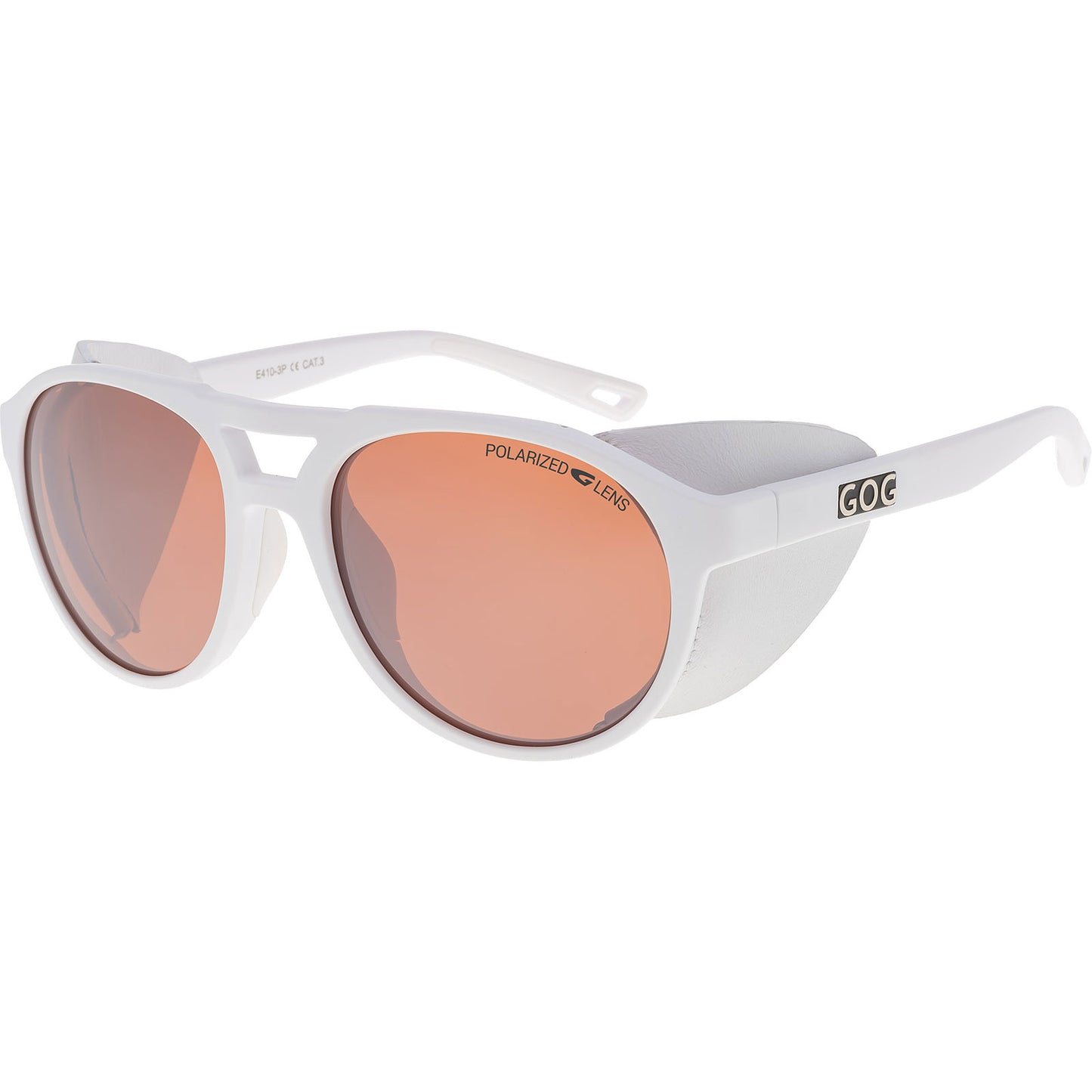 GOG NANGA Blanc – Lunettes de Montagne Polarisées Cat. 3 | Protection & Style Alpin